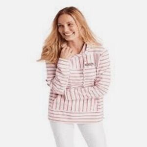 Vineyard Vines Pink and White Striped Hoodie